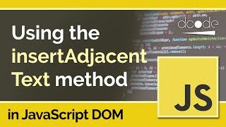 JavaScript DOM Tutorial  ElementinsertAdjacentText [upl. by Fortunio]