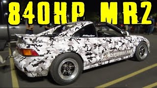 800hp K24 Toyota MR2 vs GTR and 1000hp Camaro STREET RACE [upl. by Bidle739]