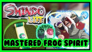 Mastered Frog Spirit Location  Showcase Shindo Life [upl. by Eeimaj]