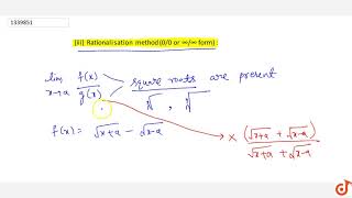 iii Rationalisation method 00 or ∞∞ form [upl. by Eselehs]