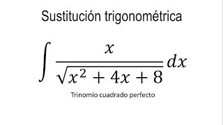 Integrales por sustitución trigonométrica  Ejemplo 1 [upl. by Eelyab]