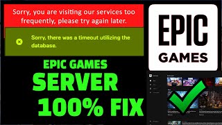 Epic Games You Are Visiting Too Frequently  Epic Games SERVER FIX ✅ [upl. by Alayne]