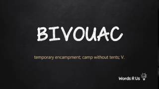 How to Pronounce BIVOUAC in American English [upl. by Ael]