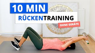 10 min Rückentraining für zu Hause für Anfänger  Rückenübungen ohne Geräte [upl. by Hyps112]