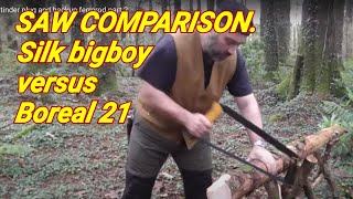 Bow saw versus Folding saw Boreal 21 and Silky bigboy [upl. by Adnovad]