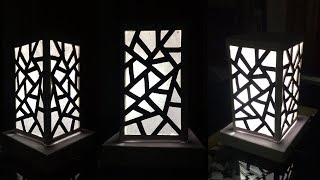 How to make a night lamp easy  lampshade  lighting idea  homemade lamp  By Dots DIY [upl. by Dora529]