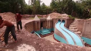 MY SUMMER HOLIDAY 155 DAYS BUILDING 1M DOLLARS WATER SLIDE PARK [upl. by Cotsen]