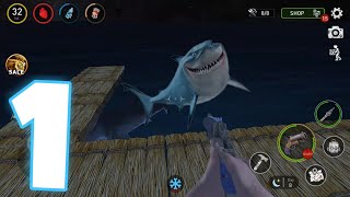 Survival on Raft Ocean Nomad Gameplay Killing Sharks Walkthrough Part 1 [upl. by Akram808]