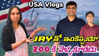 Jayతో ఇంకెప్పుడు ZOOకి వెళ్లకూడదు  USA school holidays  USA Telugu Vlogs  Theo and The Bros [upl. by Hartman22]