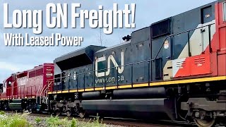 West of Cornwall ON Long CN Freight  Whole Train railways canadiannational trains railfan [upl. by Agate]