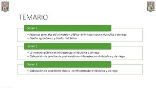 𝗖𝗨𝗥𝗦𝗢FORMULACIÓN Y EVALUACIÓN DE PREINVERSIÓN Y EXPEDIENTES TÉCNICO HIDRÁULICA Y RIEGO INVIERTEPE [upl. by Saisoj]