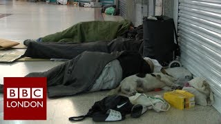 The shopping centre thats become an unofficial homeless shelter by night – BBC London News [upl. by Anuahc427]