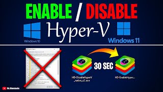 How to Disable or Enable HyperV in windows 10 11 For Bluestacks MSI [upl. by Alahcim592]