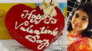 No Frosting No Egg No Butter No Hand Blender Valentines Day special cake  Eggless red velvet cake [upl. by Kcirdet]