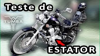 Honda Shadow 600  Teste rápido do alternador estator e retificador com o multímetro [upl. by Belter700]