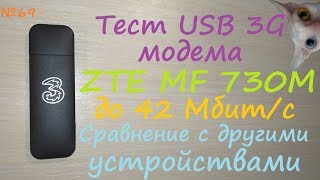 USB 3G модем ZTE MF730  тест 🕛 ⌛️ 📡 обзор  сравнение с huawei e3531 и xiaomi redmi 3 [upl. by Kliman]