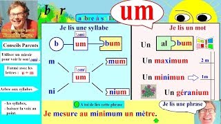 Apprentissage de la lecture Maternelle CP en Français  um 104 [upl. by Stilu]