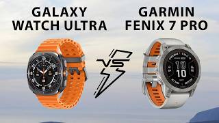 Samsung Galaxy Watch Ultra VS Garmin Fenix 7 Pro Which Rugged Smartwatch is for You [upl. by Lleryt]