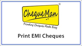 How to Print EMI Cheques [upl. by Domineca973]