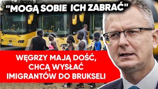 Bunt na Węgrzech Chcą odsyłać imigrantów do Brukseli autobusami [upl. by Einneb]