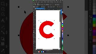 Como criar Design de Logo com a letra c em vetor no CorelDRAW 136 shorts [upl. by Yessac588]