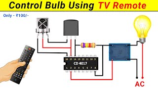 How to make Remote Control On Off Switch  CD4017 Remote Control Circuit  Home Automation [upl. by Atoiyanap]