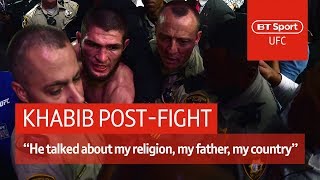 Khabib postfight press conference McGregor disrespected my father and religion  UFC 229 [upl. by Raymund55]