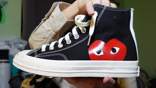 CDG Converse from DHGate  Review  On Foot [upl. by Roana]