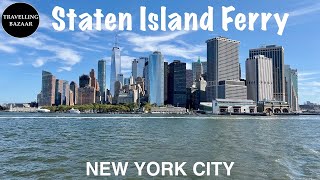 🌎 Staten Island Ferry  Manhattan Skyline for Free  New York City  USA [upl. by Naahsar]