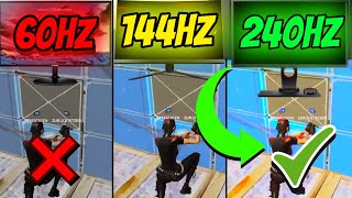 LOHNEN sich 240 HERTZ für Fortnite 🖥️ 60Hz 144Hz 240Hz Gameplay VERGLEICH ✅️ [upl. by Eliason]