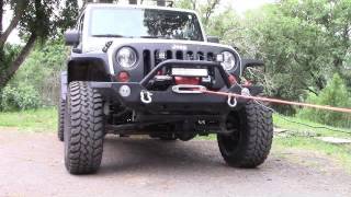 Install and PreTension Synthetic Rope on your Jeep Winch [upl. by Nabalas]